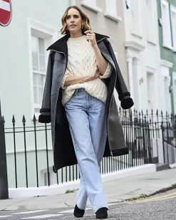 River Island high waisted relaxed straight leg jeans Blue Fashion