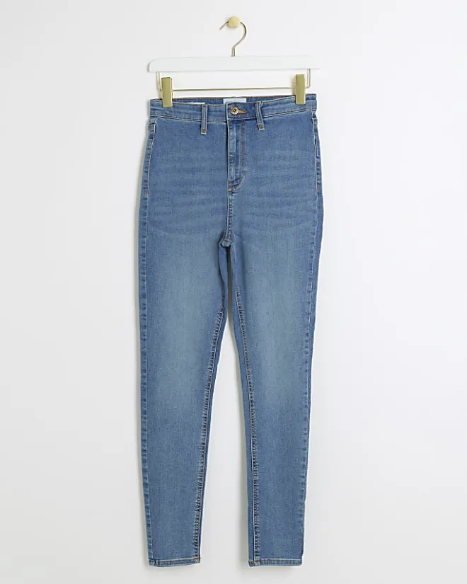 River Island high waisted skinny jeans Blue Best