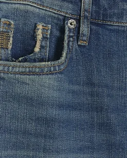 River Island High Waisted Slim Straight Jeans Blue Discount
