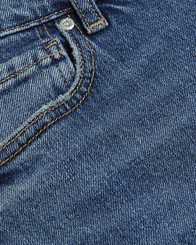 River Island high waisted stove pipe straight jeans Blue Fashion