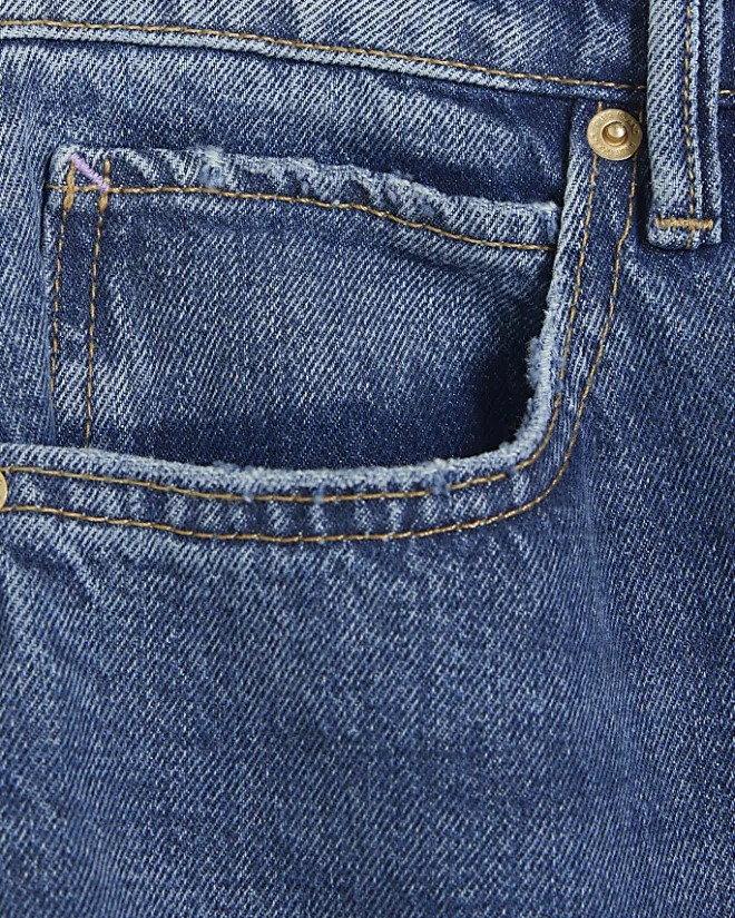 River Island high waisted tapered jeans Blue Hot