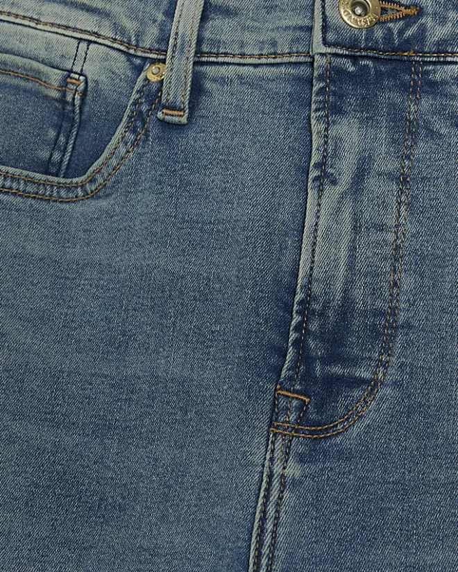 River Island high waisted tummy hold flare jeans Blue Best