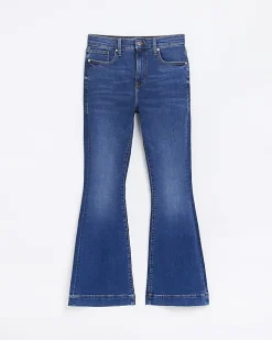 River Island high waisted tummy hold flare jeans Blue Hot
