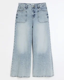 River Island high waisted wide leg jeans Blue Best