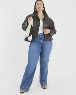River Island high waisted wide leg jeans Blue Best