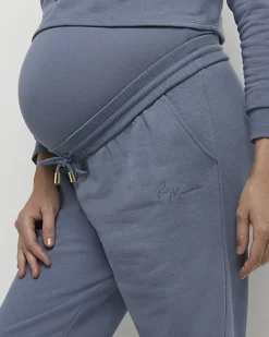 River Island maternity joggers Blue Sale
