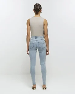River Island mid rise bum sculpt jeggings Blue Best