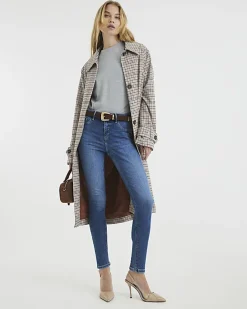 River Island mid rise bum sculpt skinny jeans Blue Fashion