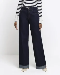 River Island mid rise loose baggy jeans Blue Outlet