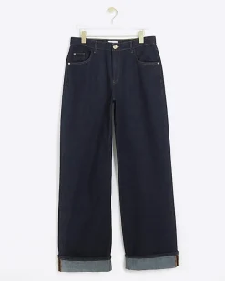 River Island mid rise loose baggy jeans Blue Outlet