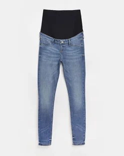 River Island mid rise maternity skinny jeans Blue Sale