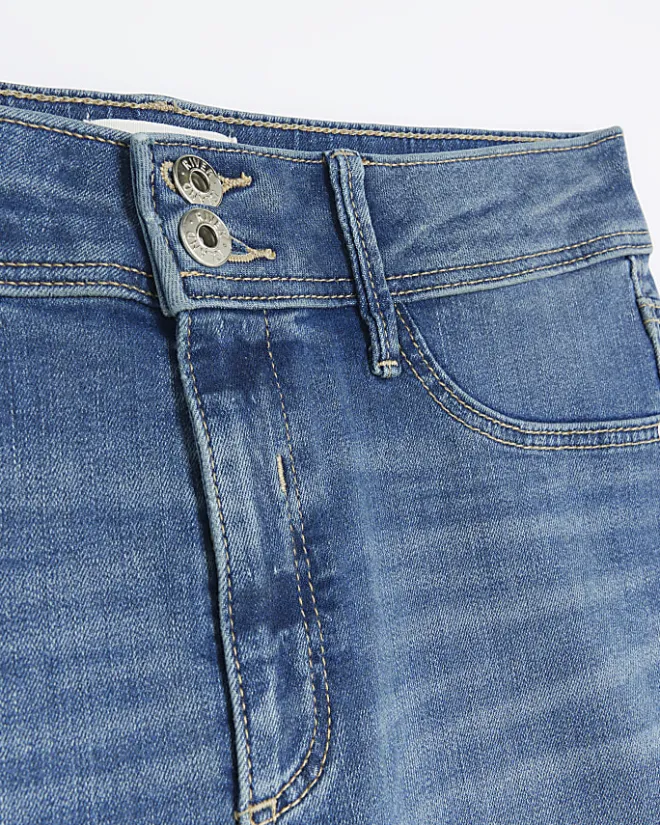 River Island mid rise super skinny fit jeans Blue Outlet