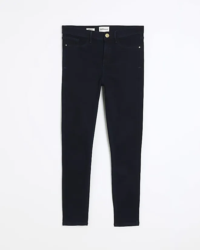 River Island molly high rise super skinny jeans Blue Discount