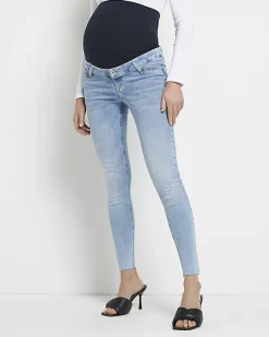 River Island Molly mid rise maternity skinny jeans Blue Best