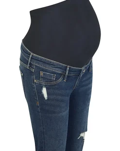River Island Molly ripped maternity skinny jeans Blue Sale