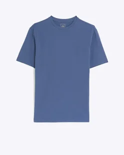 River Island muscle fit t-shirt Blue New