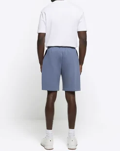 River Island regular fit elasticated shorts Blue New