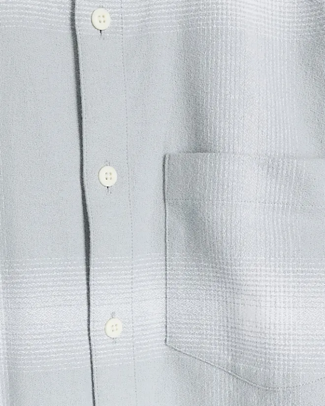 River Island regular fit plaid check shirt Blue Online