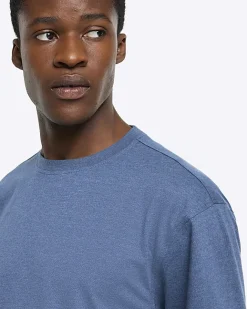 River Island regular fit t-shirt Blue Online