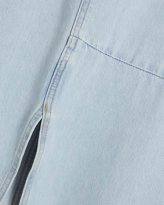 River Island seamed denim maxi skirt Blue Online