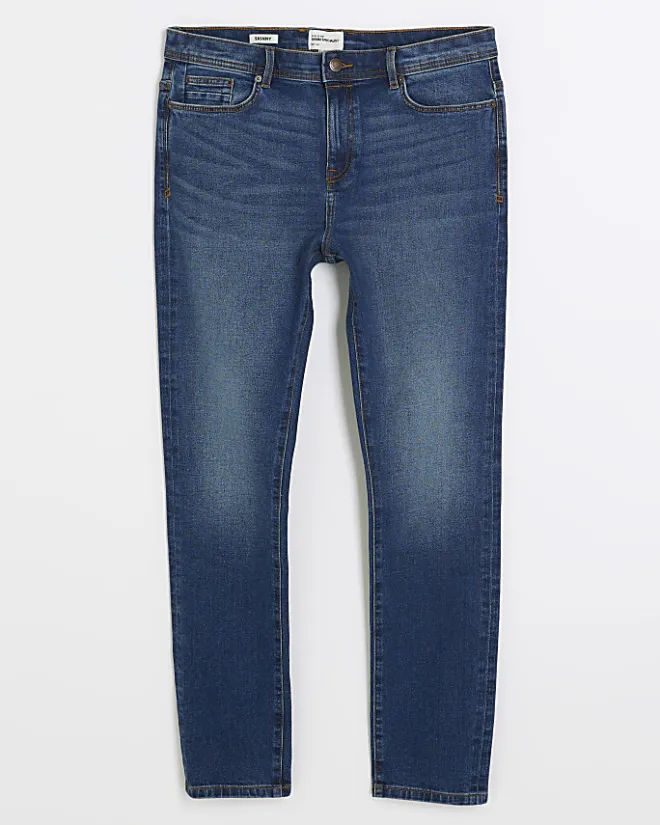 River Island skinny fit faded jeans Blue New
