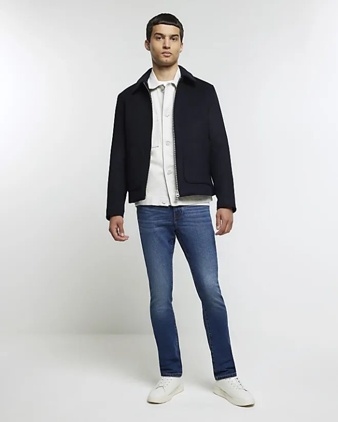 River Island skinny fit faded jeans Blue New