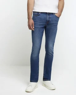 River Island skinny fit faded jeans Blue New