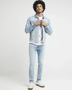 River Island skinny fit jeans Blue Sale