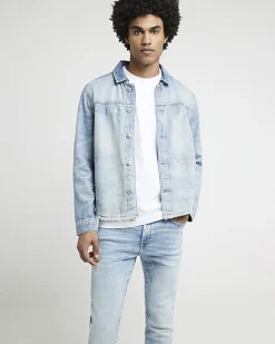 River Island skinny fit jeans Blue Sale