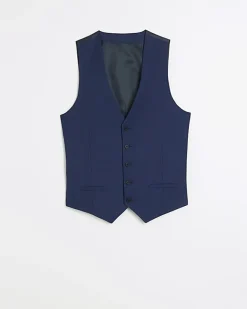 River Island skinny fit suit jacket Blue Best