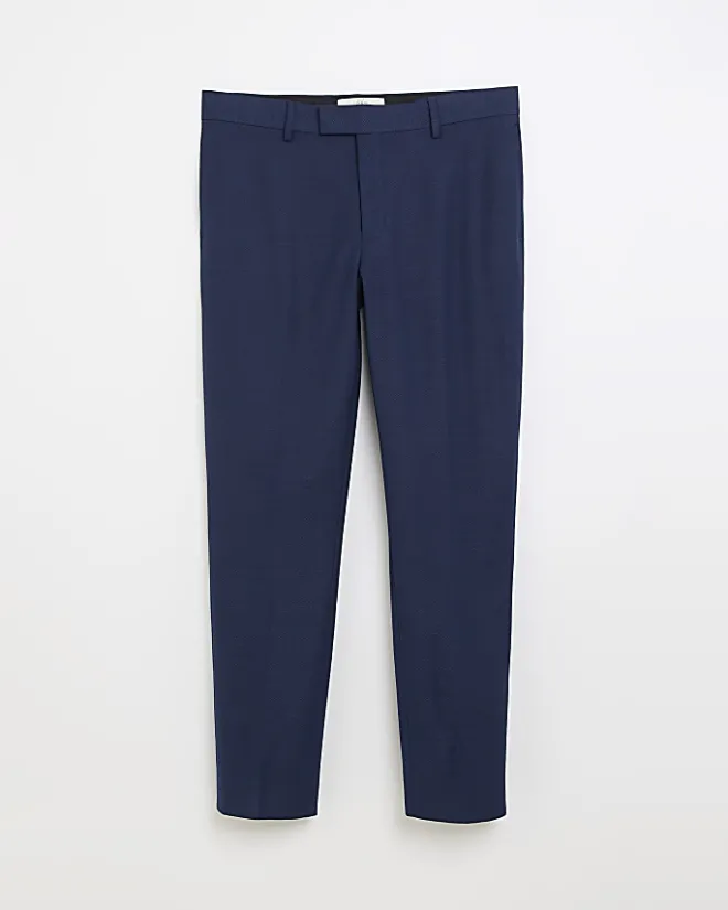 River Island skinny fit suit trousers Blue Online