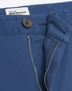 River Island slim fit casual chino trousers Blue Best
