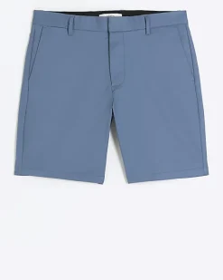 River Island slim fit chino shorts Blue Online