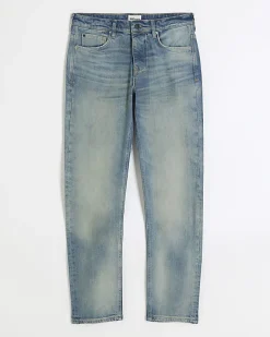 River Island slim fit faded jeans Blue Sale