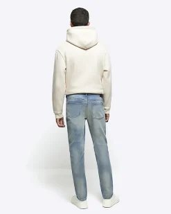 River Island slim fit faded jeans Blue Sale