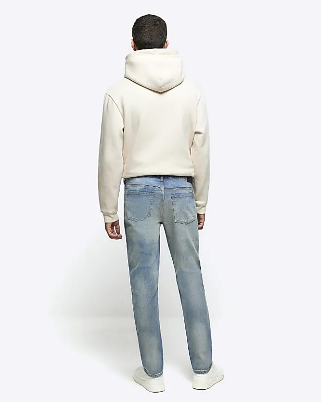 River Island slim fit faded jeans Blue Sale