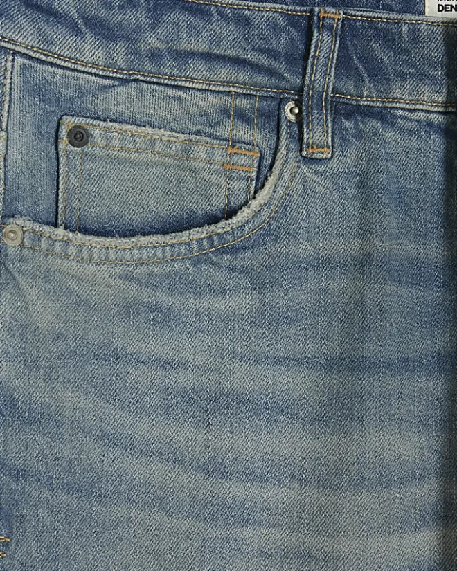 River Island slim fit faded jeans Blue Sale
