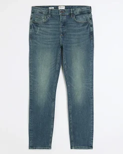 River Island slim fit faded jeans Blue Discount