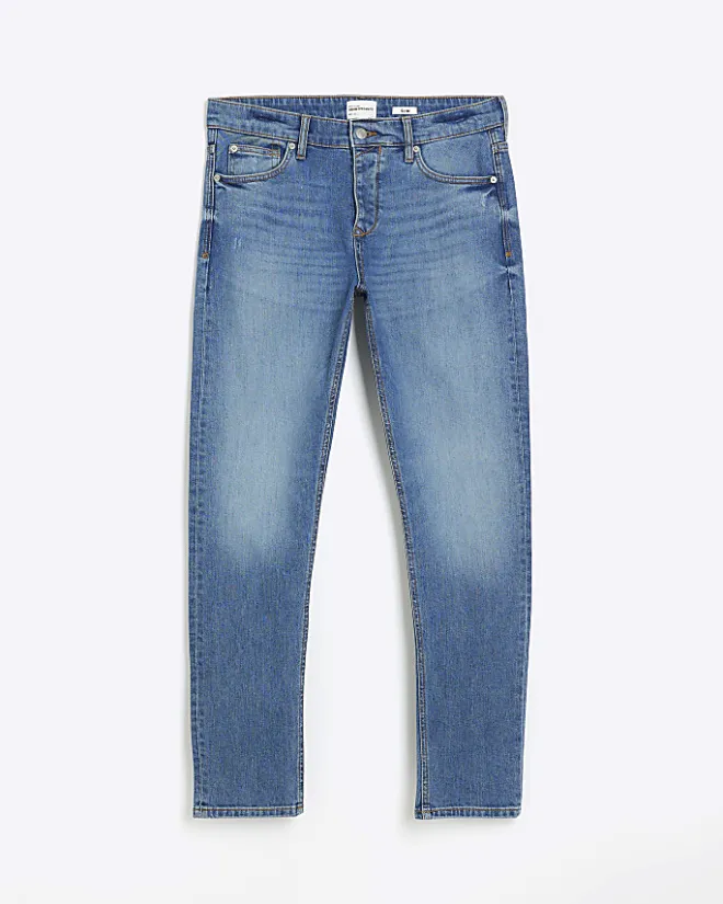 River Island slim fit jeans Blue Clearance