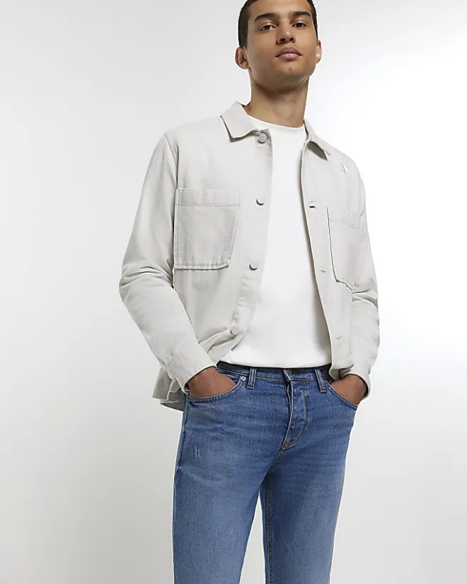 River Island slim fit jeans Blue Clearance