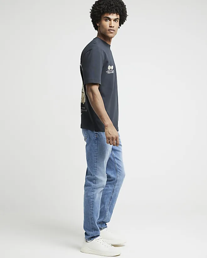 River Island slim fit jeans Blue Hot