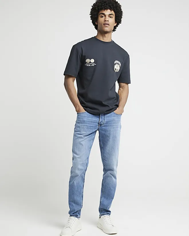 River Island slim fit jeans Blue Hot