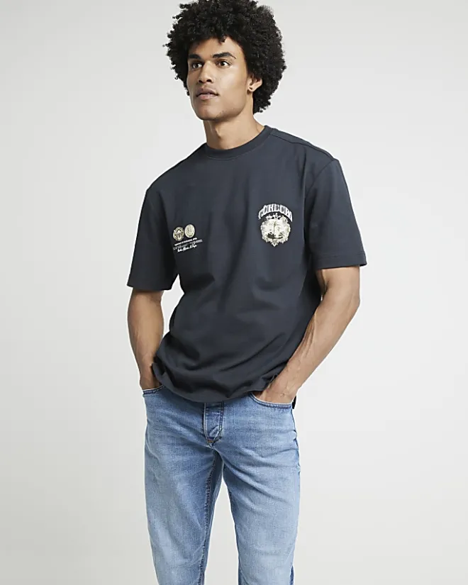 River Island slim fit jeans Blue Hot