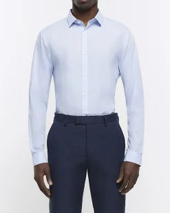 River Island slim fit multipack of 5 smart shirts Blue Discount