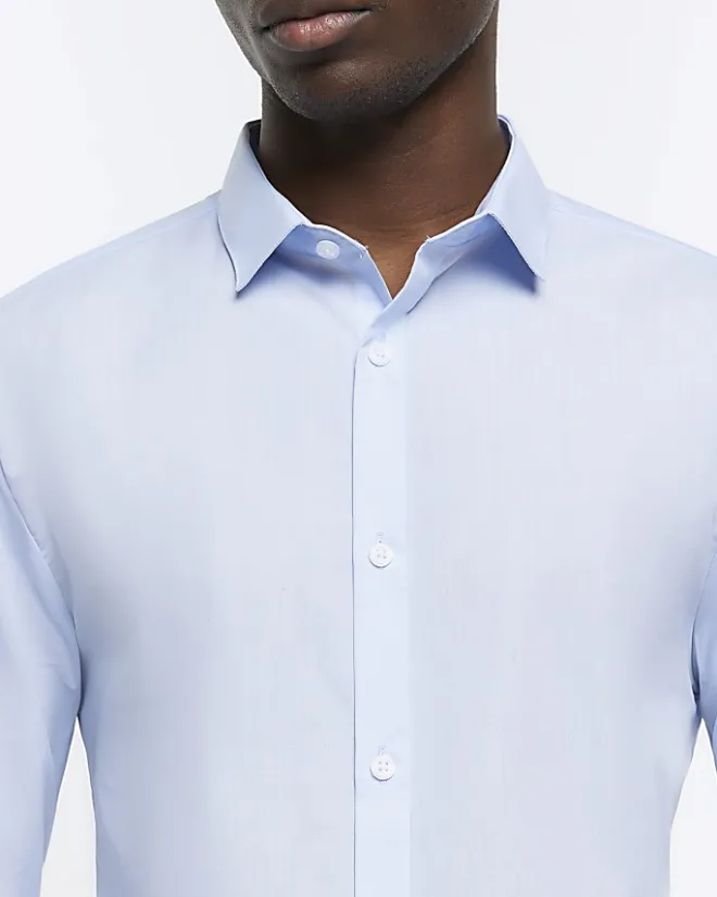 River Island slim fit multipack of 5 smart shirts Blue Discount