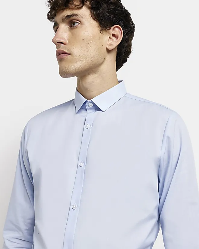 River Island slim fit smart shirt multipack Blue Discount