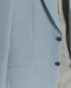 River Island slim fit textured suit jacket Blue Sale