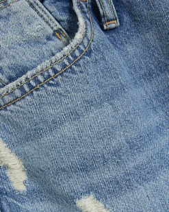 River Island stove pipe straight ripped jeans Blue New