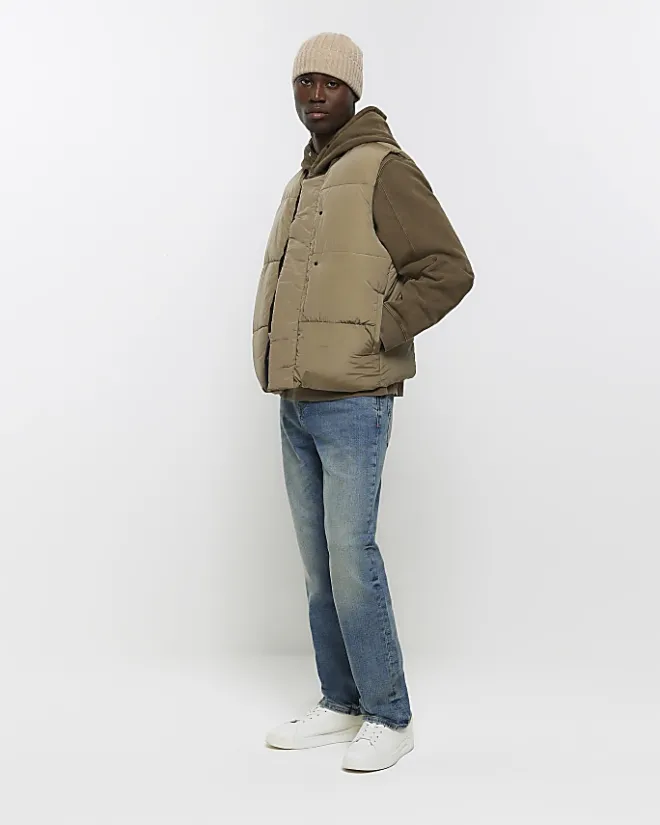 River Island straight fit faded jeans Blue Fashion
