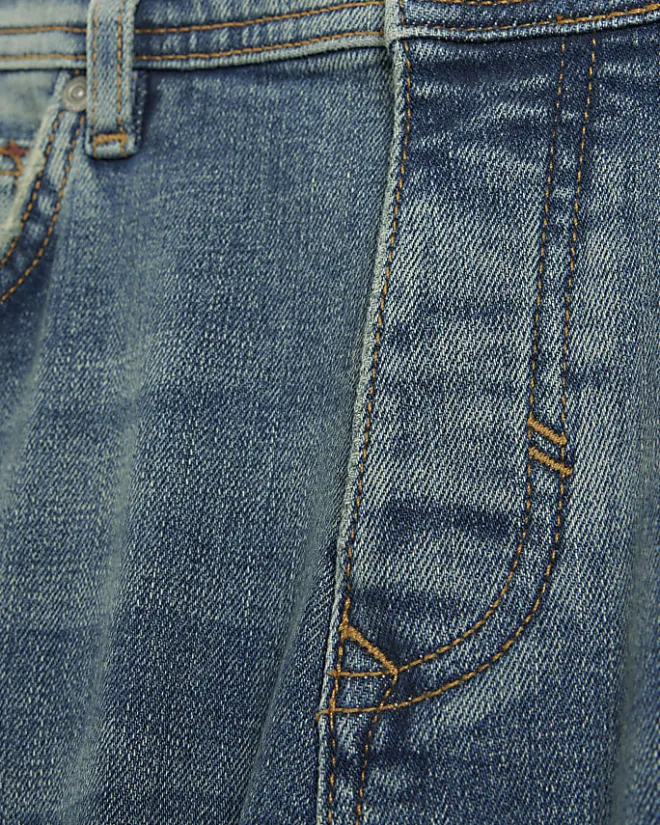 River Island straight fit faded jeans Blue Fashion